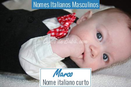 Nomes Italianos Masculinos - Marco