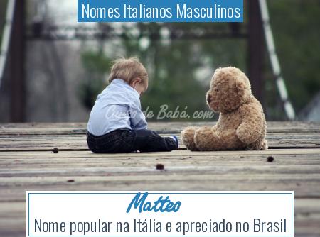Nomes Italianos Masculinos - Matteo