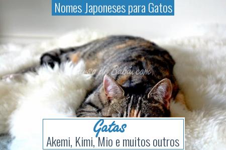 Nomes Japoneses para Gatos - Gatas