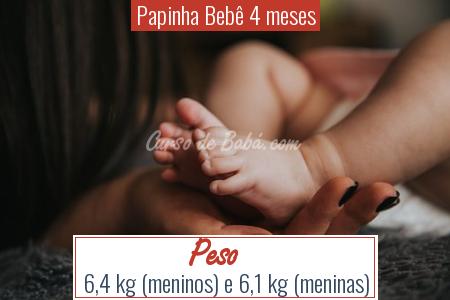 Papinha BebÃÂª 4 meses - Peso 