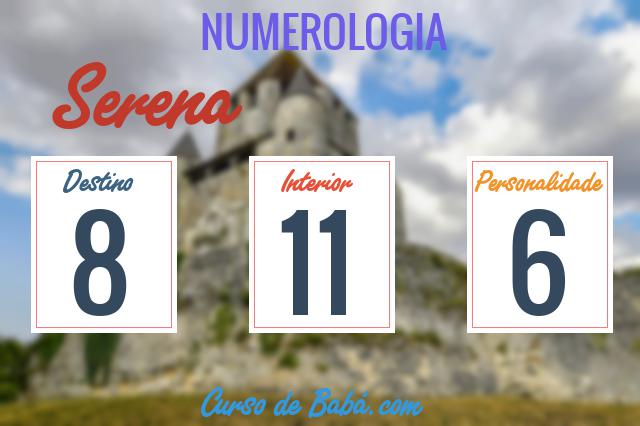 Significado do Nome Serena e sua numerologia