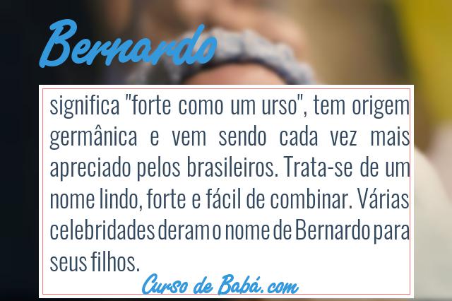 Significado do nome Bernardo | Origem, Numerologia, Nomes que combinam