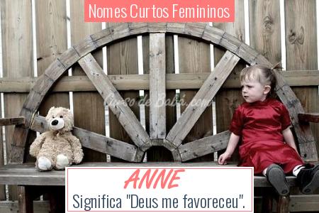 Nomes Curtos Femininos - ANNE