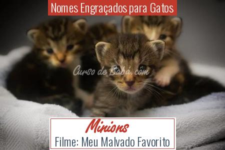 Nomes EngraÃÂ§ados para Gatos - Minions