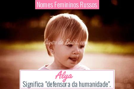 Nomes Femininos Russos - Alya