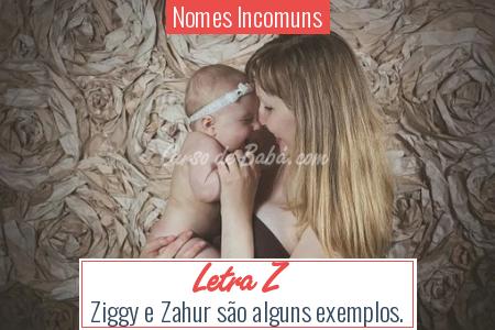 Nomes Incomuns - Letra Z