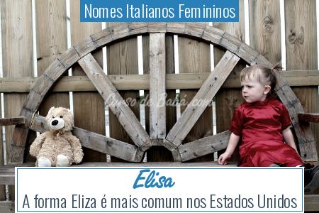 Nomes Italianos Femininos - Elisa