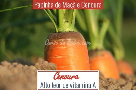 Papinha de MaÃ§Ã£ e Cenoura - Cenoura