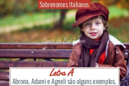 Sobrenomes Italianos - Letra A