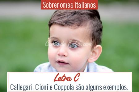 Sobrenomes Italianos - Letra C
