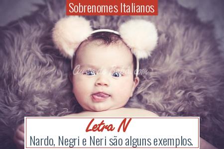 Sobrenomes Italianos - Letra N