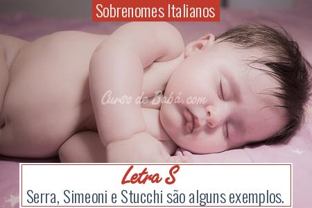 Sobrenomes Italianos - Letra S