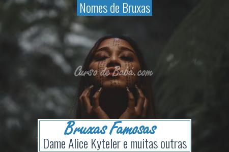 Nomes de Bruxas - Bruxas Famosas